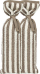 Meyco Baby Meyco Wärmflascheneinlage – Frottee-Jacquard-Fettstreifen – Taupe – 2er-Pack