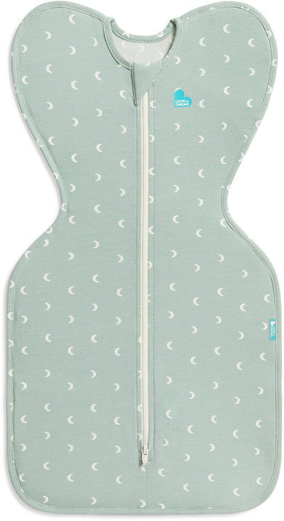 Love to dream™ Babyschlafsack swaddle up™ – Pucken – Baby 3–6 Monate – 6–8,5 kg – ganzjährig – Olive Moon