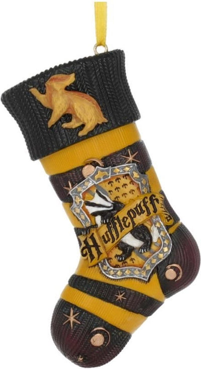 Harry Potter Nemesis Now – Weihnachtskugel – Hufflepuff-Strumpf-Hängeornament – gelb schwarz