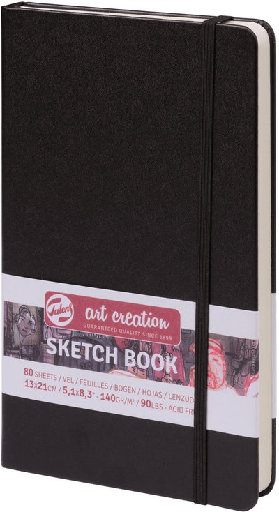 Talens Art Creation Skizzenbuch schwarz 13 x 21 cm 140 g 80 Blatt