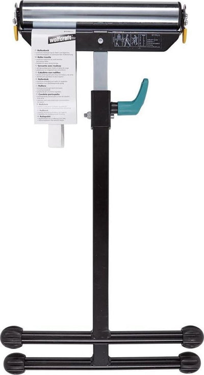 Wolfcraft - Klappbarer Sägebock - Bock - Kappsägenbasis - 50 kg 63-100 cm - Universal-Rollenständer - 10 Jahre Garantie - 6102300