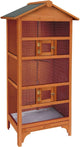 Flamingo-Voliere klassisch Nevada braun – Holzvoliere für draußen drinnen – 78x57x157,5 cm – Vogelkäfig Holz