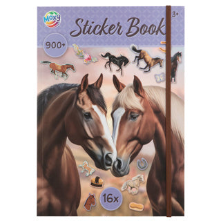 Kreatives Bastelgruppen-Stickerbuch, A4-Pferdesammlung, 16 Seiten und über 900 Aufkleber | 4 Stück