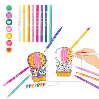 Ylvi Colorbook mit Filzstiften