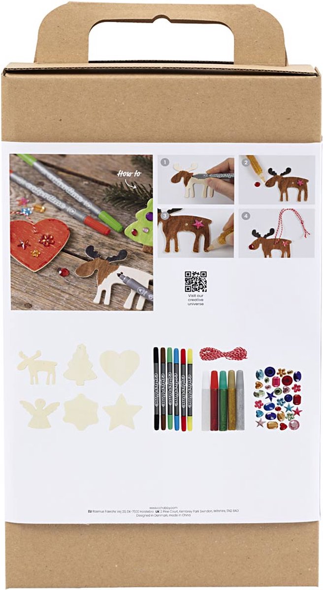 Creativ Company Hobby-Set Weihnachtsdekoration, Farben, 1 Box