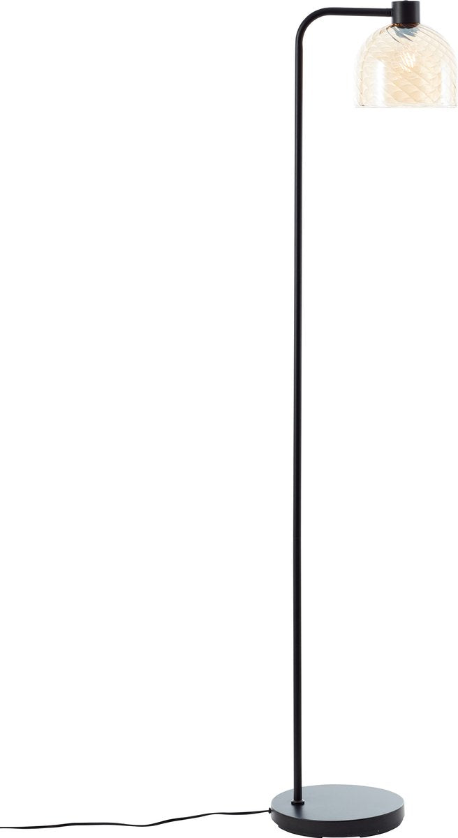 Brilliant Casto – Stehleuchte – E27 max. 1 x 25 W – Glas – Bernstein – Schwarz