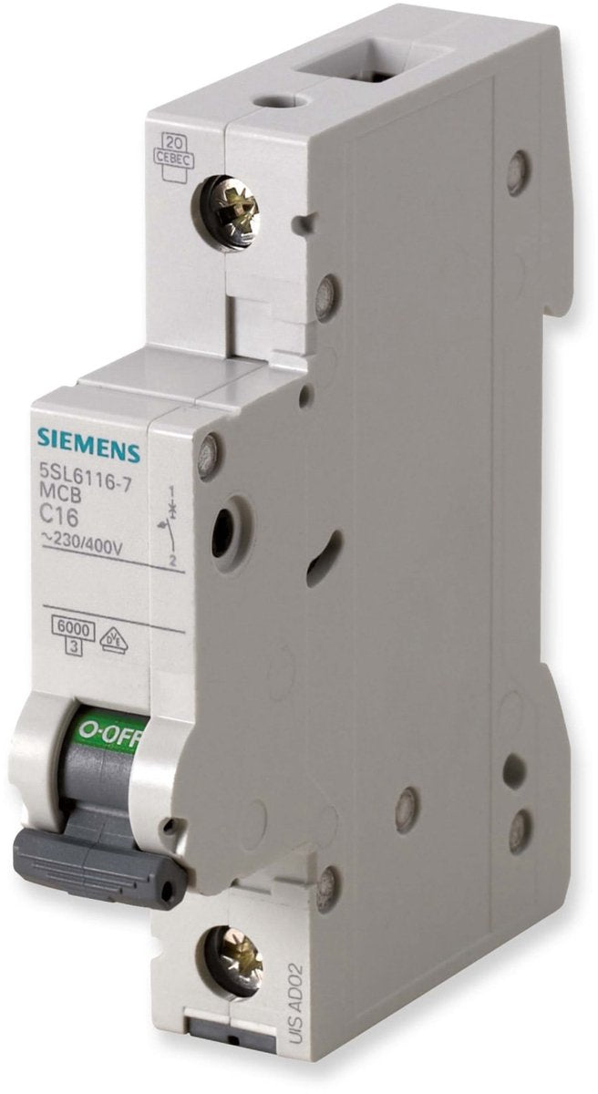 Siemens Leistungsschalter 1-polig 20 A 230 V, 400 V 5SL61206