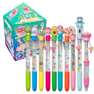 Gear2play Pen Maker Magic – Deluxe: Mega-Stiftset – stellen Sie 10 einzigartige Stifte mit Perlen, Anhängern und allerlei Figuren her