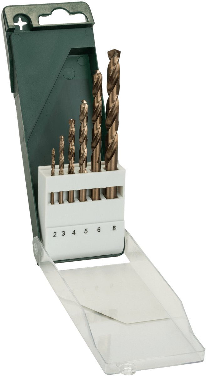 Bosch - 6-teiliges Metallbohrer-Set HSS-CO, DIN 338 2,0; 3,0; 4,0; 5,0; 6,0; 8,0 mm