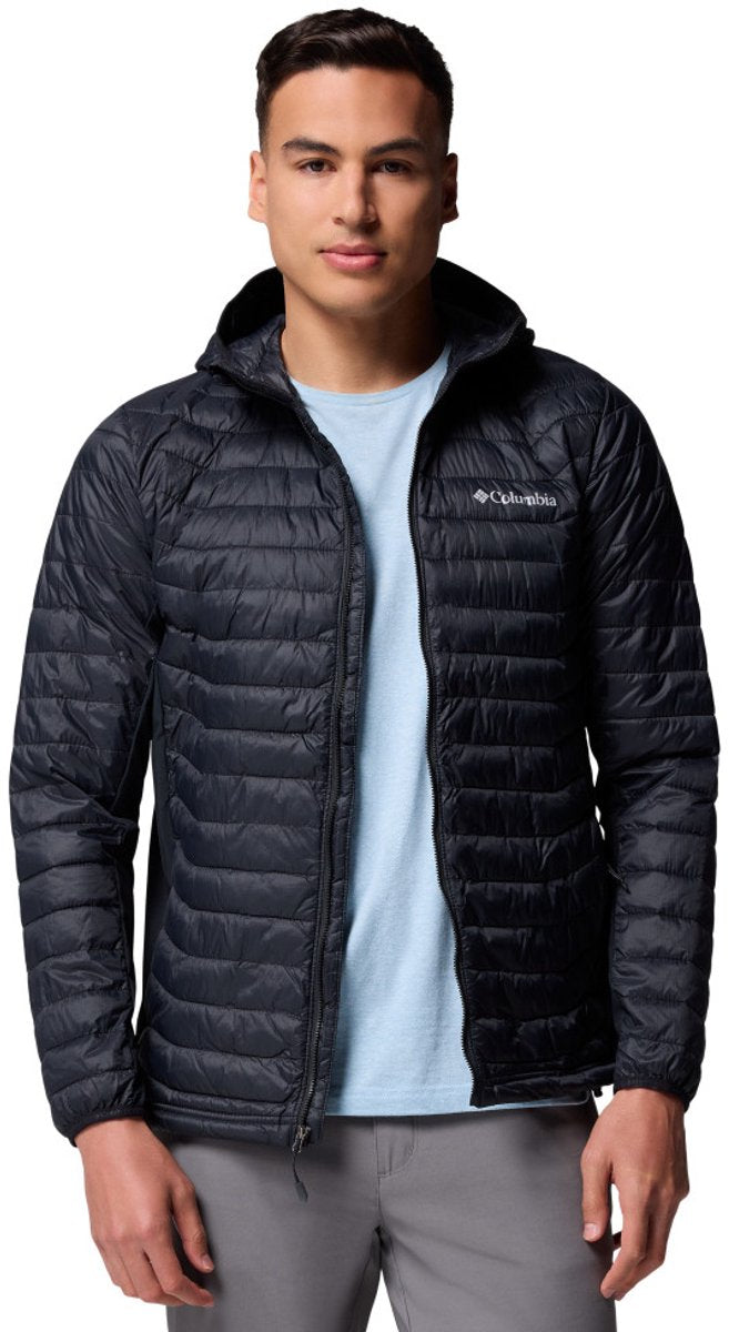 Columbia Powder Pass™ Hybrid Hooded Jacket Herren Outdoorjacke – Schwarz