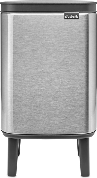 Brabantia Bo Hi Abfallbehälter – 4 Liter – Badezimmer – mattierter Stahl, fingerabdrucksicher