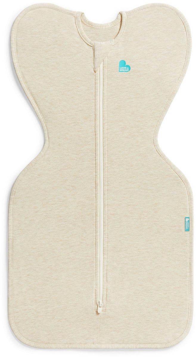 Love to dream™ Babyschlafsack swaddle up™ – Pucken – Baby 3–6 Monate – 6–8,5 kg – ganzjährig – Haferflocken