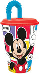 Mickey Mouse Trinkbecher mit Strohhalm Kind – 430 ml
