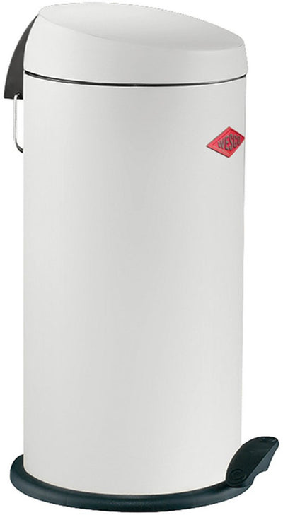 Wesco Capboy Maxi-Abfallbehälter | Treteimer | 22 Liter | Metall - weiß | Abfallbehälter - hergestellt in Deutschland