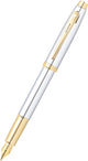 Sheaffer Füllfederhalter – 100 E9340 – F – heller Chrom-Goldton – SF-E0934043
