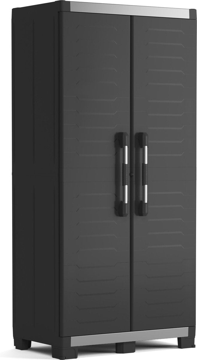 Keter XL Garagen-Hochschrank – 3 Regale – 89 x 54 x 188 cm – Schwarz