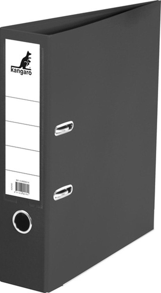 Kangaro-Ordner – A4 – 2-Ring – Schwarz – Rückenbreite 75 mm – K-3000K314