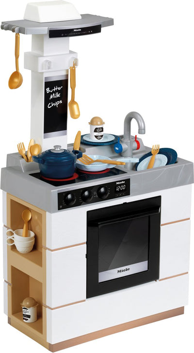 Klein Toys - Miele Spielzeugküche - mit Geschirrset - mit Pfannenset - mit Licht und Ton
