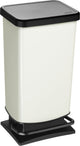 Rotho Paso Treteimer - Abfalleimer 40l - BPA-frei - Weißmetallic