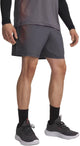 Under Armour UA Tech Play kurze graue Herren-Sporthose – Castlerock Outrageous Orange Outrageous Orange