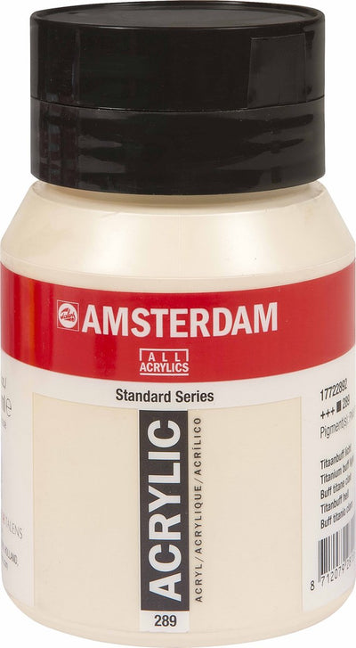 Acrylfarbtopf der Amsterdam Standard-Serie, 500 ml, Titan Buff Light 289