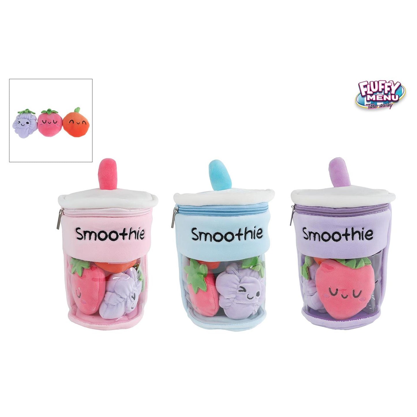 Flauschiger Menü-Plüsch-Smoothie mit Früchten – 20 cm