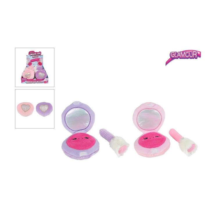 Glamour Puderdose Plüsch 2fach 10cm