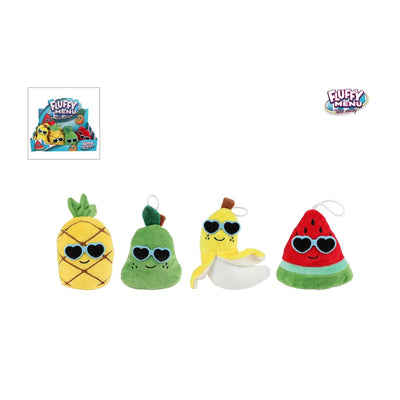 Flauschiges Menü Plüschfrucht mit Sonnenbrille – 6cm
