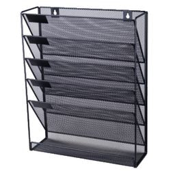Wandprospekthalter Bürodepot 105x405x325mm schwarz 5 Fächer