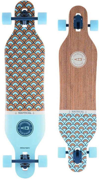 Longboard Nautical 104 x 25 cm blau