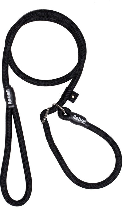 Rebel Petz Hundeleine – Trainingsleine – Schwarz – L – 12 mm x 140 cm