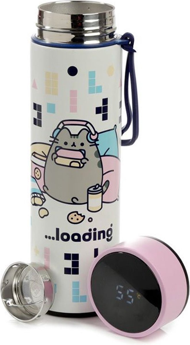 Pusen Cat Gaming -Thermosfles 450 ml Thermometer