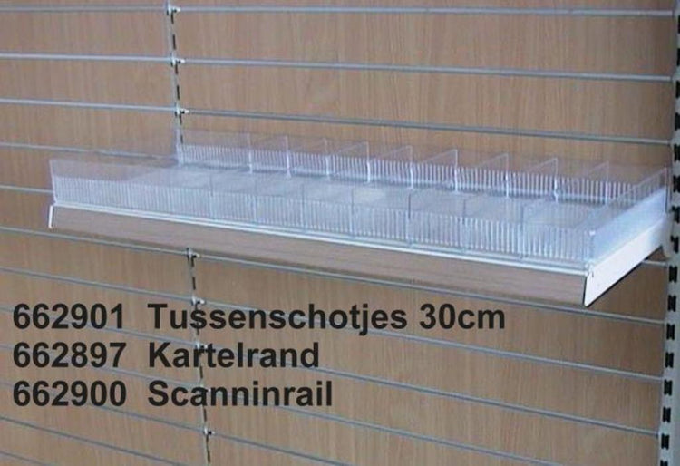 Regaltrennwand ohne Marke glatt 275x75 transparent