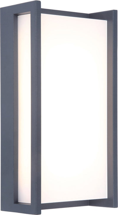 Lutec qubo – LED-Wandleuchte für den Außenbereich – Premium-Aluminium – 1100 lm starkes Licht – 3000 K warmes Licht – IP54 extra wetterfest – dunkelgrau – 110 x 71 x 220 mm