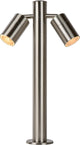 Lucide Arne-LED - Sockelleuchte - ø 6,3 cm - LED - GU10 - 2x5W 2700K - IP44 - Mattchrom