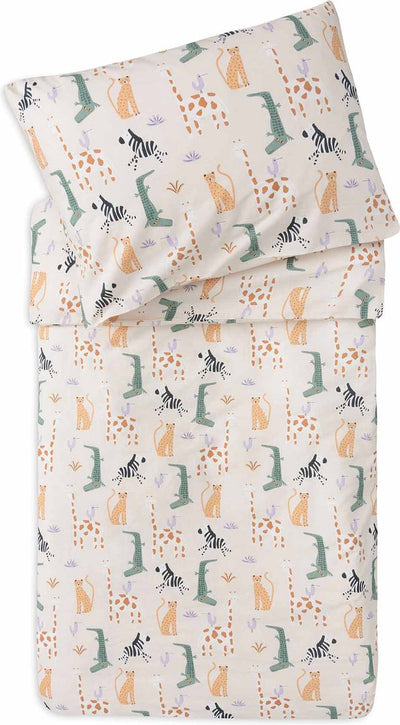 Jollein – Bettbezug mit Kissenbezug 100 x 140 cm – Bettdecke, Bettbezug Baby – Jungle Jambo