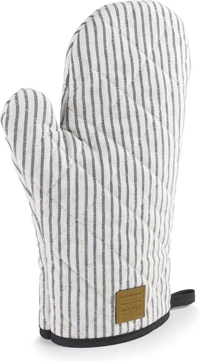 Lacor Milan Ofenhandschuh – hellgrau gestreift – 30 cm