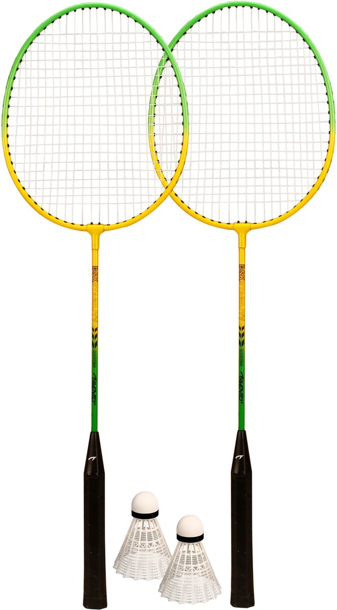 Avento Badminton-Set – gehärteter Stahl – grün-gelb