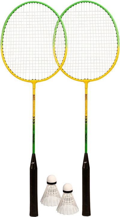 Avento Badminton-Set – gehärteter Stahl – grün-gelb