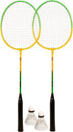 Avento Badminton-Set – gehärteter Stahl – grün-gelb