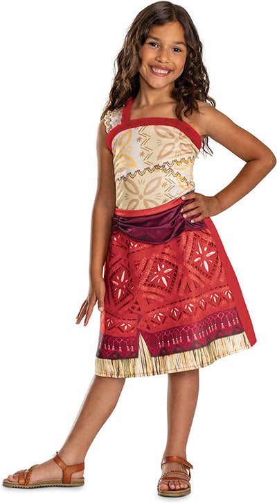 Disguise Disney – Moana 2, Kostümkleid Moana Vaiana klassisch, Größe M (7–8 Jahre), Mädchen