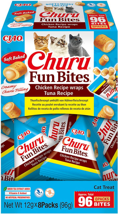 Inaba Churu Fun Bites Chicken Wraps – Katzensnack – Thunfisch 12x8 g