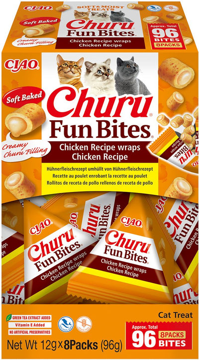 Inaba Churu Fun Bites Chicken Wraps – Katzensnack – Huhn 12x8 g