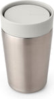 Brabantia Make Take Thermosbecher – Kaffeebecher zum Mitnehmen – 200 ml – Hellgrau