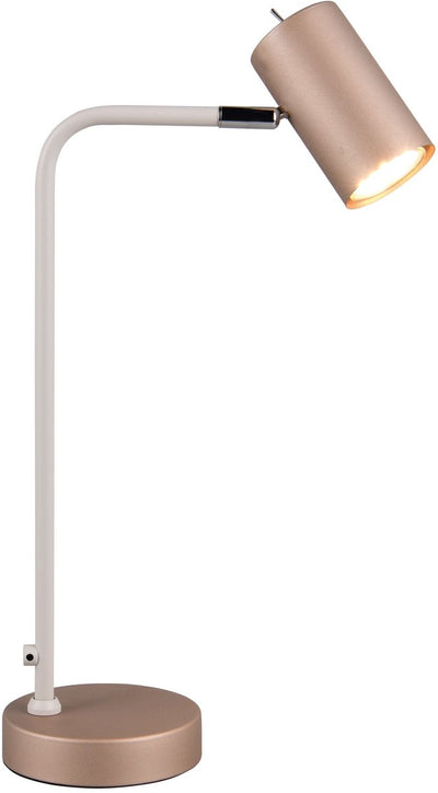 Trio Marley - Tischlampe - Schreibtischlampe - Mokka - warmes Grau - exkl. 1x gu10 4,5w