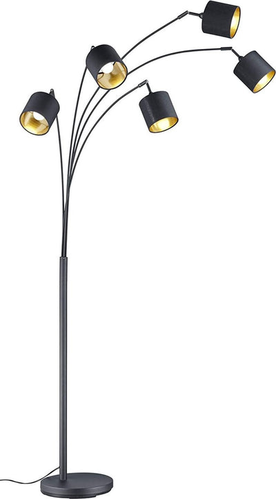 Rl Live Your Light Reality Tommy Stehleuchte – Schwarz – Goldfarbe – exkl. 5xE14 – IP20 – H200 cm