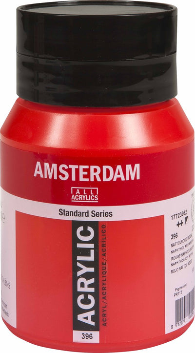 Acrylfarbentopf der Amsterdamer Standardserie 500 ml Naphtholrot mittel 396