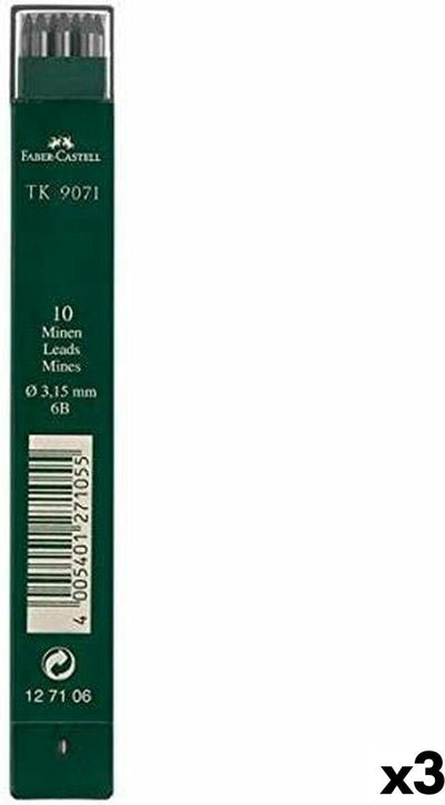 Faber-Castell Minenersatz für Holzbleistifte 3-teilig 6b
