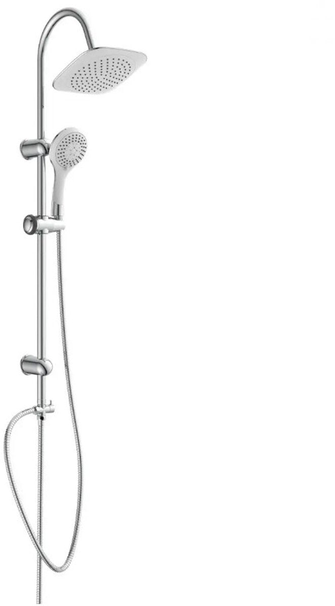 Schütte Teneriffa Duschsystem - Regenbrause - 106 cm Stange - Weißchrom