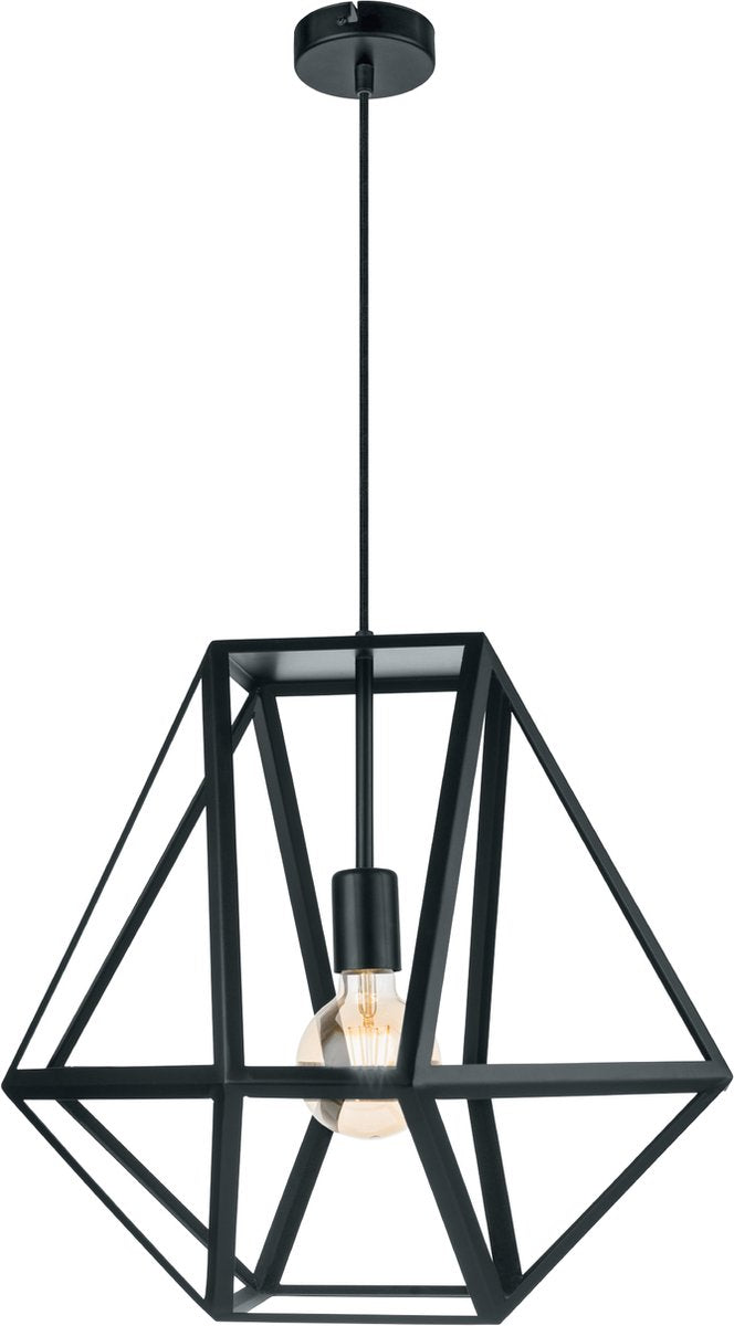 Eglo Vintage-Emblem-Hängelampe – 1 Licht – ø460 mm. - schwarz